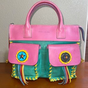 Dooney & Bourke Bolero Bag - Pink Turquoise Yellow